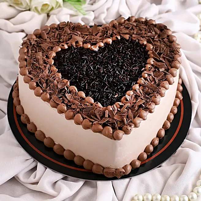 Heart Shape Chocolate Cream Cake