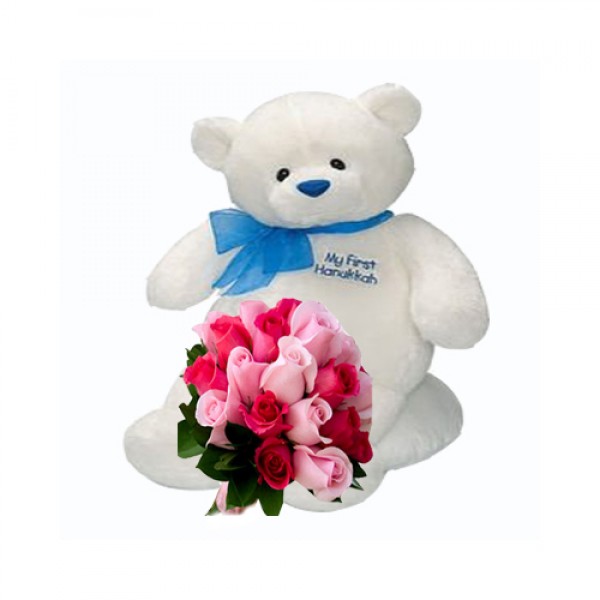 Roses with Teddy Bear Roses with Teddy Bear