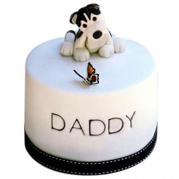 Black & White Dog Cake 2kg