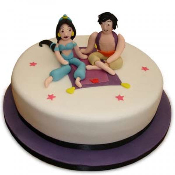 Cute Aladdin & Jasmine Cake Cute Aladdin & Jasmine Cake