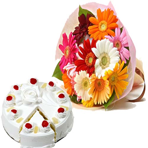 Pineapple cake with Flowers Pineapple cake with Flowers