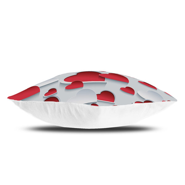 Heart printed cushion
