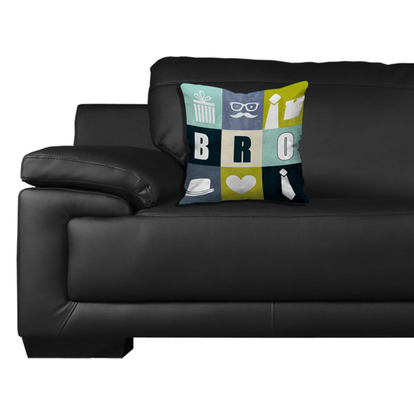 Bro Checkered Printed Satin Cushion Cover, Green
