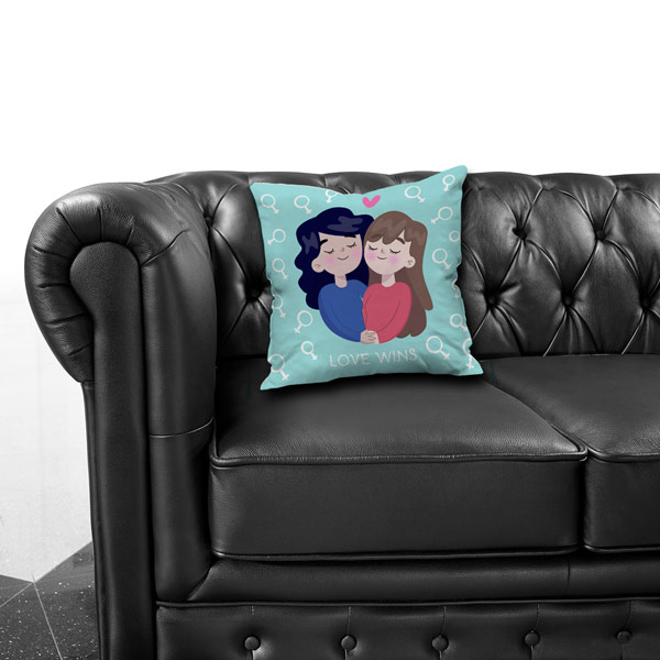 Fashion Text Happy Friendship Day Text Printed Satin Cushion Cover, White