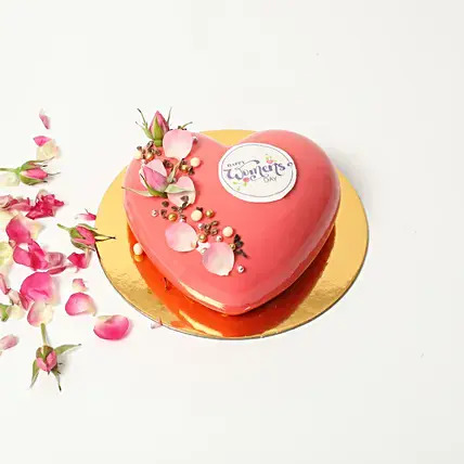 Womens Day Heart Shape Cake 500 Gm Womens Day Heart Shape Cake 500 Gm
