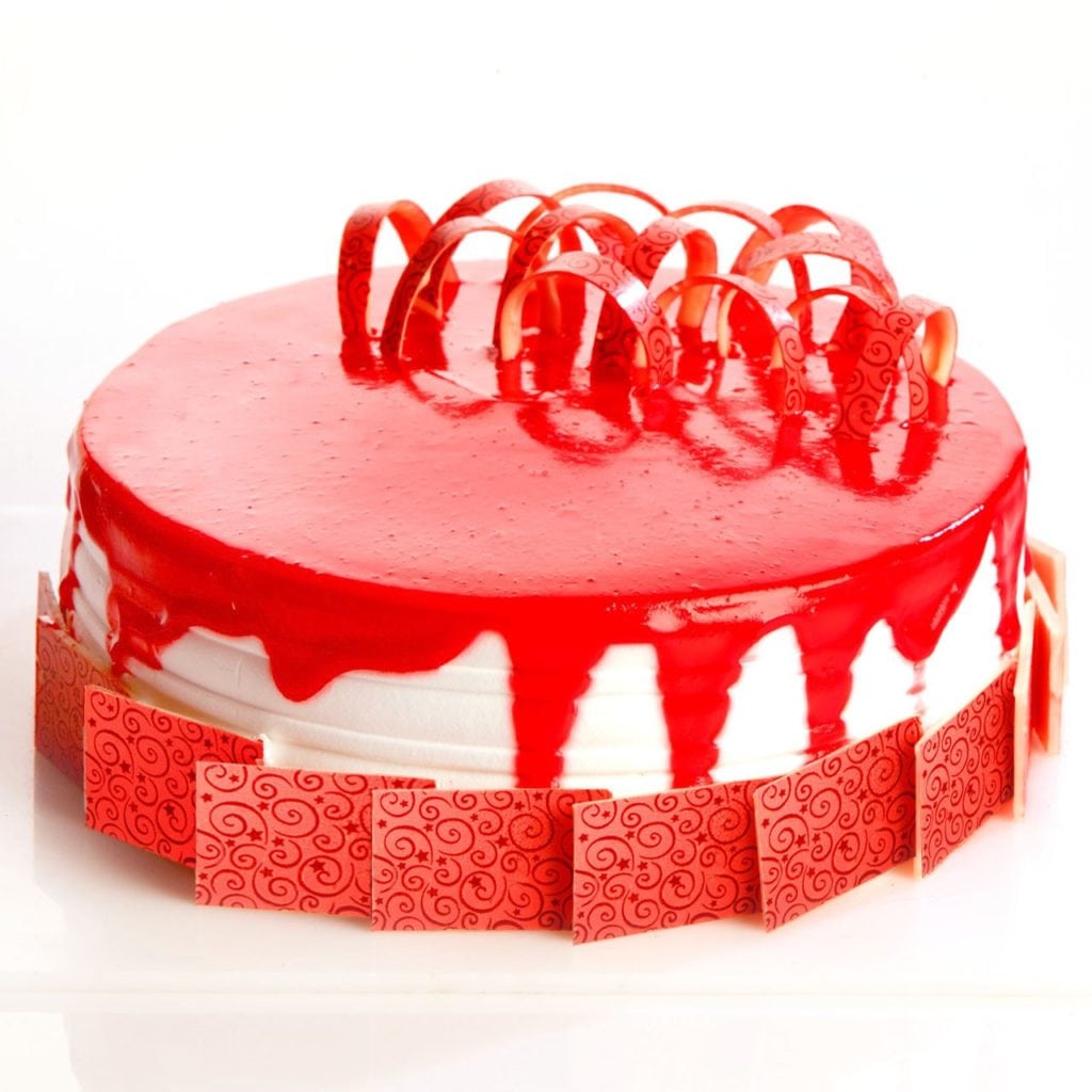 1 kg Eggless Strawberry Cake