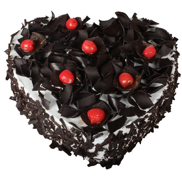 Eggless Heart Shape Blackforest Cake Eggless Heart Shape Blackforest Cake