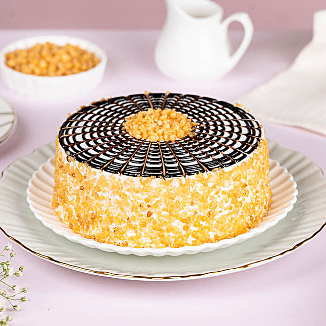 500 gm Butterscotch Cream Eggless Cake 500 gm Butterscotch Cream Eggless Cake