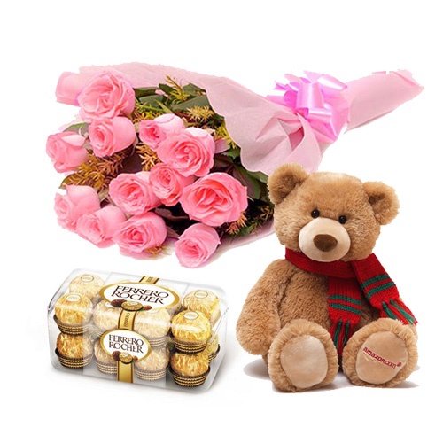 Pink Passion with Teddy Combo Pink Passion with Teddy Combo