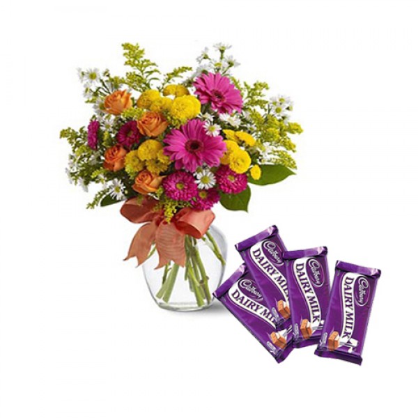 Mix Flowers Vase