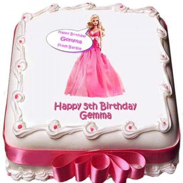 Soft Barbie Photo Cake 2kg