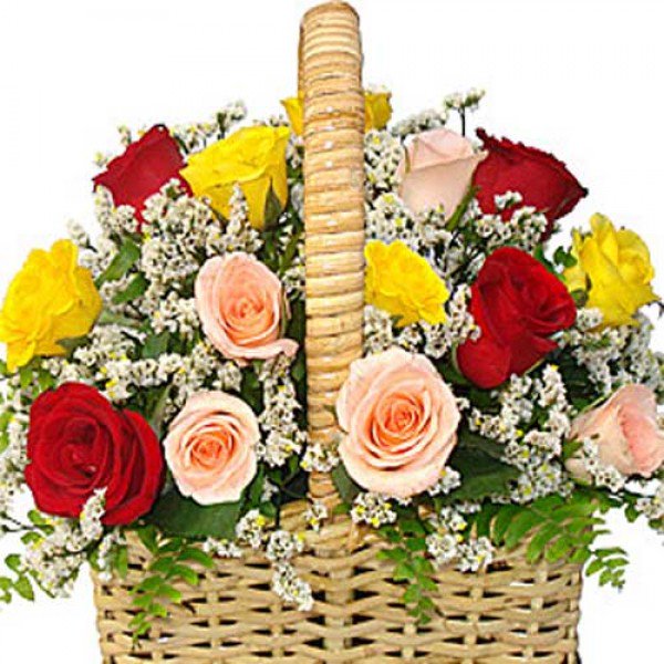 Mix Roses Basket