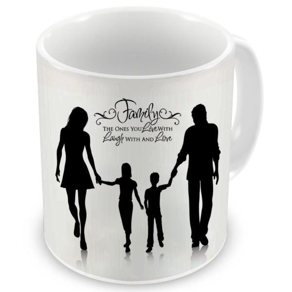 Family Love Quote Printed Ceramic Coffee Mug